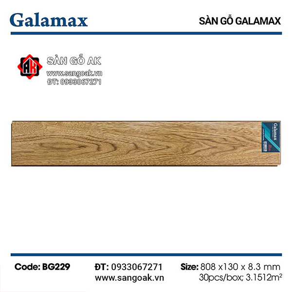 Sàn Gỗ Công Nghiệp TQ Galamax 8.3mm BG229